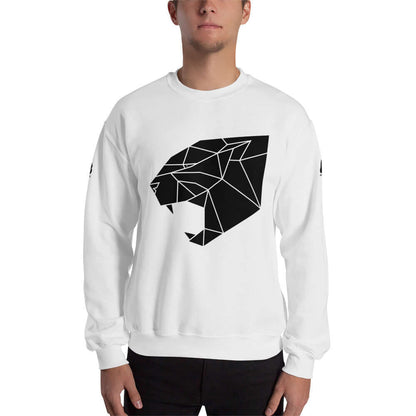 Unisex-Pullover N°0 mit geometrischem Löwenmotiv, strapazierfähiger und warmer Pullover aus Baumwolle und Polyester für kalte Monate.