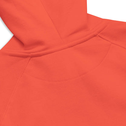 Close-up of Unisex Bio-Raglan-Hoodie N°1 showcasing soft material and comfortable design.