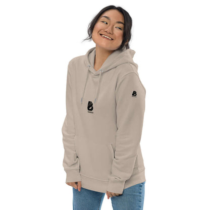 Umweltfreundlicher Unisex-Kapuzenpullover N°0 aus Bio-Baumwolle und recyceltem Polyester, bequem und nachhaltig, ideale Passform.