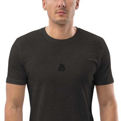 Unisex-Bio-Baumwoll-T-Shirt N°0 in charcoal black, made from 100% organic cotton, featuring a comfortable medium-fit for eco-conscious fashion.