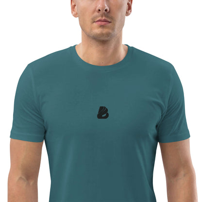 Unisex-Bio-Baumwoll-T-Shirt N°0 aus 100 % organischer Baumwolle in Blau, umweltfreundlich und bequem mit mittlerer Passform.