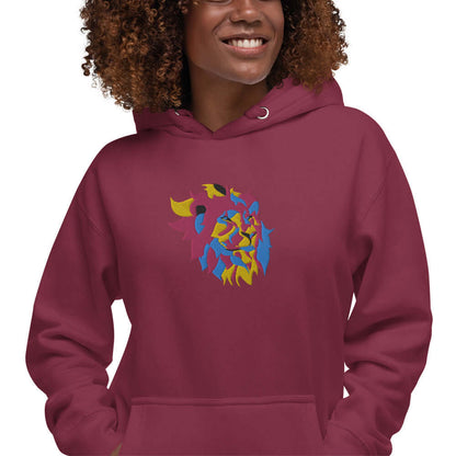 Unisex-Kapuzenpullover N°40 with colorful design, featuring kangaroo pocket and cozy hood, perfect for cool evenings.