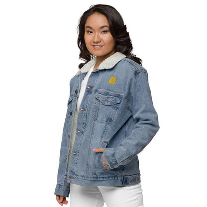 Unisex Sherpa Jeansjacke N°0 with cozy sherpa lining, perfect for all seasons, featuring sustainable materials.