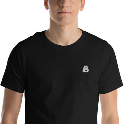 Kurzärmeliges Unisex-T-Shirt N°4 in schwarz, weiche Baumwolle, ideal für Komfort und täglichen Stil.