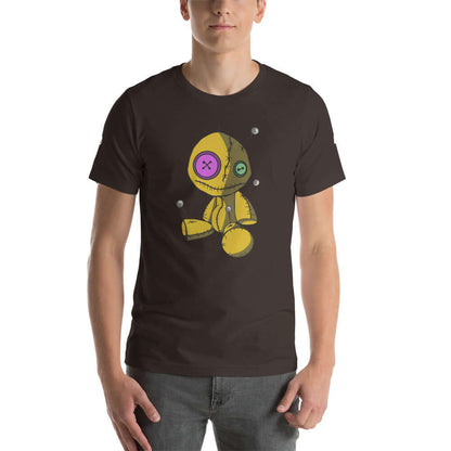 Kurzärmeliges Unisex-T-Shirt N°3 with quirky button-eye design, soft and lightweight, perfect balance of elasticity and comfort.