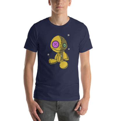 Kurzärmeliges Unisex-T-Shirt N°3 mit buntem Roboter-Design