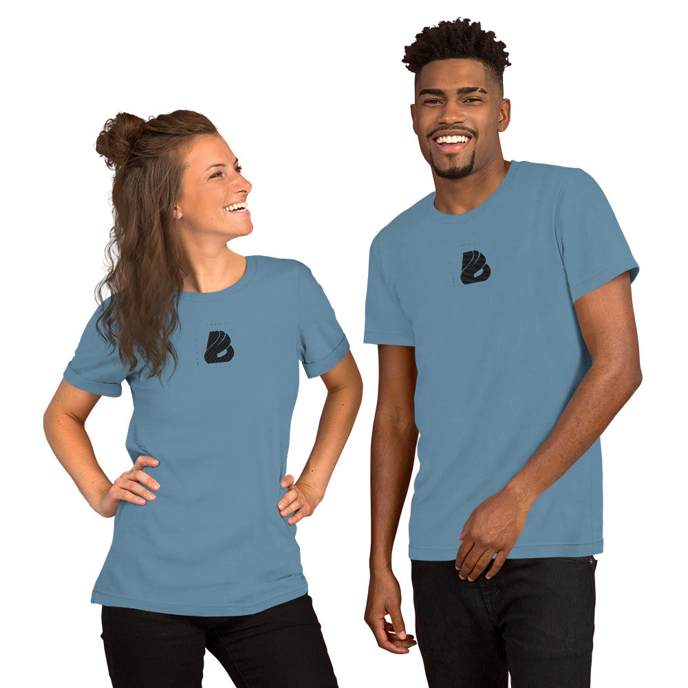 Kurzärmeliges Unisex-T-Shirt  BONBOZZ Stahlblau S 