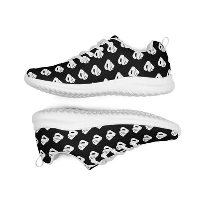 Damen-Turnschuhe N°0 featuring black and white leaf pattern, lightweight Flyknit material, perfect for all-day comfort and breathability.