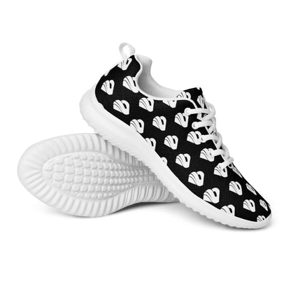 Damen-Turnschuhe N°0 black and white pattern with breathable Flyknit and EVA sole, comfortable women's athletic shoes