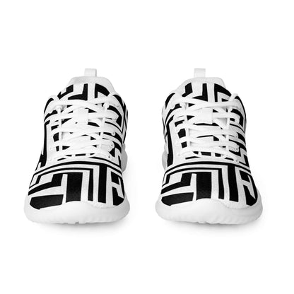Damen-Turnschuhe N°1 mit schwarz-weißem Muster, atmungsaktivem Futter, EVA-Gummi Sohle, ideal für Komfort und Stil.