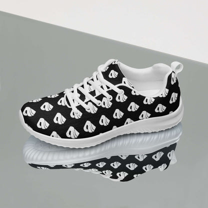 Damen-Turnschuhe N°0 with heart pattern, lightweight polyester Flyknit, EVA rubber sole, perfect for all-day comfort.